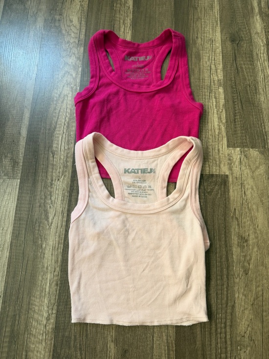 Katie J NYC Other - KatieJ NYC Pink & Light Pink Girls' Racerback Tank Tops - 2-Pack